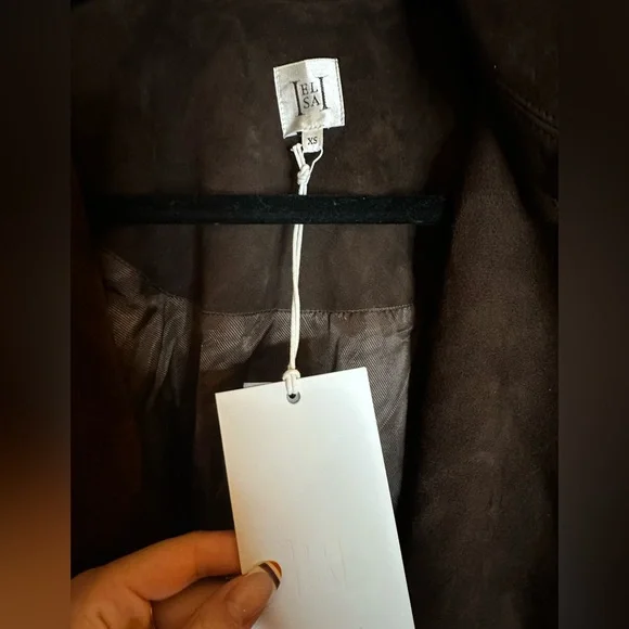 Helsa Dark Brown Suede Jacket - Picture 4 of 5